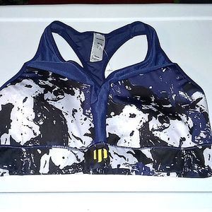 NEW USAPRO INDIGO MARBLE BLUE CROP TOP